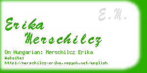 erika merschilcz business card